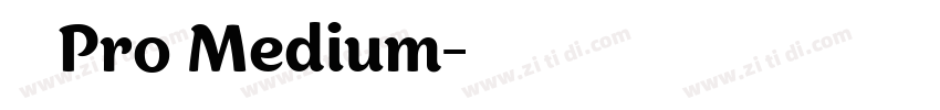 小米 Pro Medium字体转换